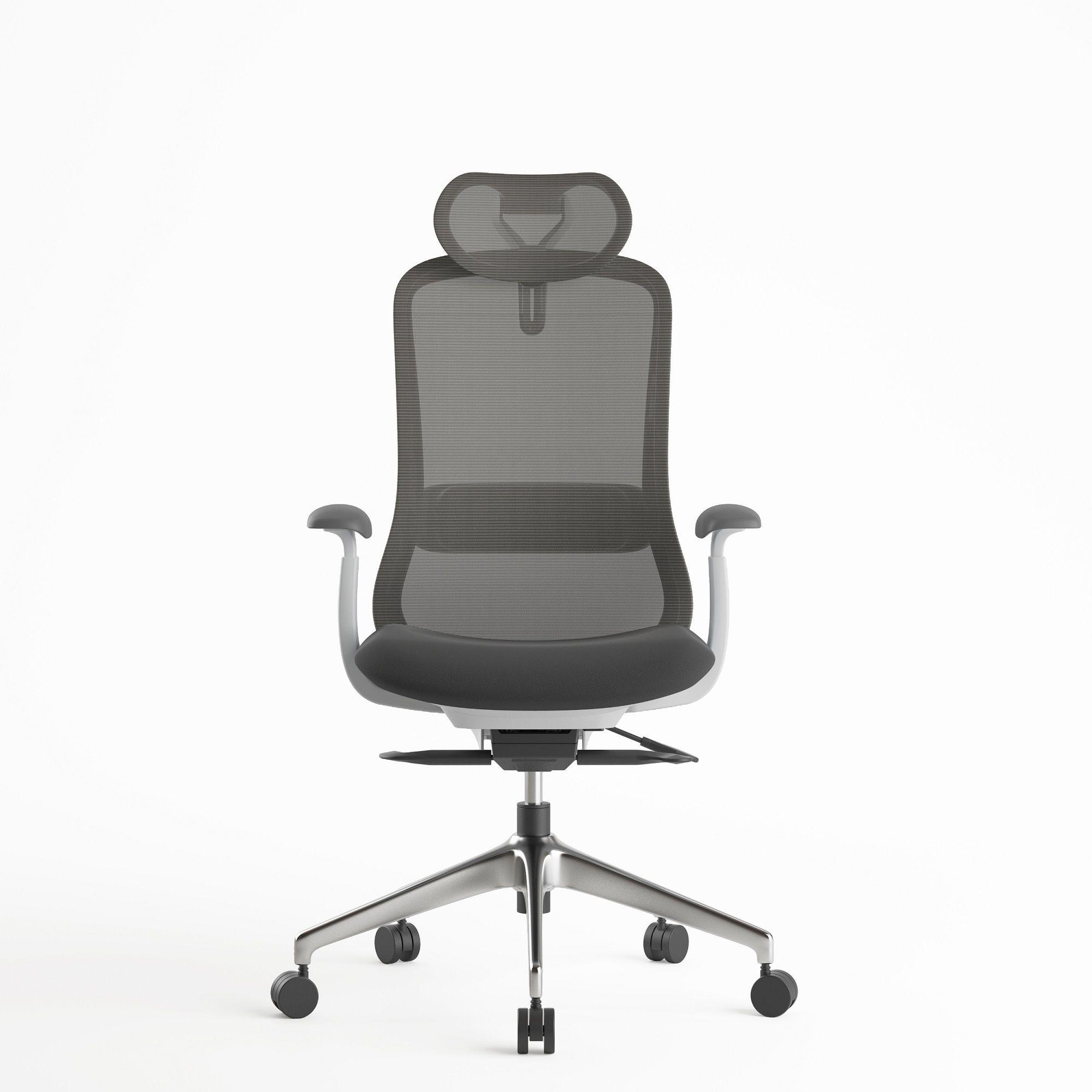 Silla Oficina Krone Stella Ergonómica Ejecutiva - Gris-3