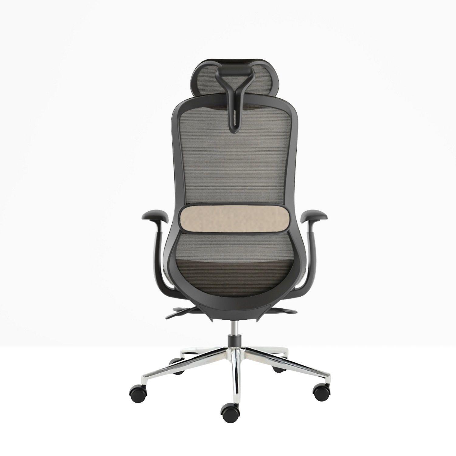 Silla Escritorio Oficina Krone Stella Ergonómica Ejecutiva - Negra Gris-4