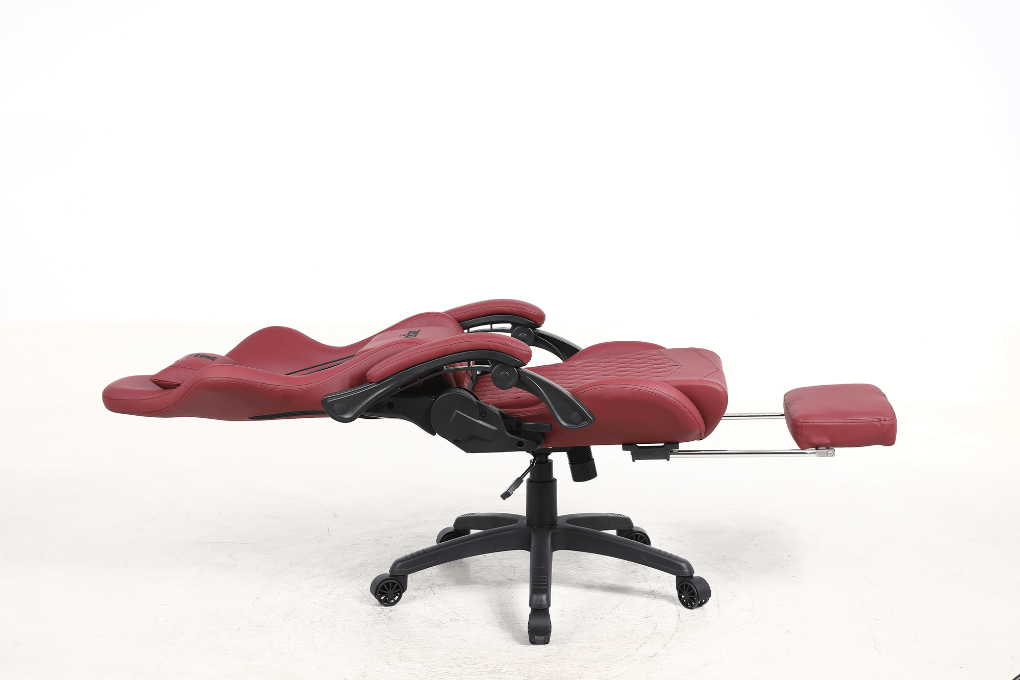 Silla Gamer Krone XL Reclinable + Masaje Lumbar + Apoyapiés - Burdeo-6