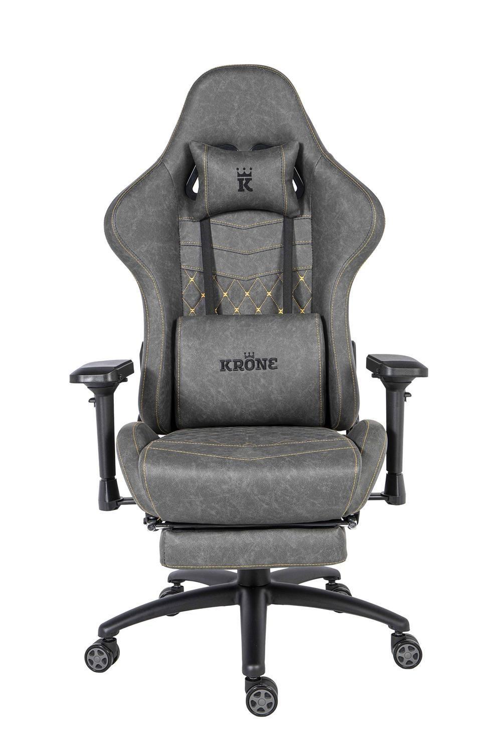 Silla Gamer Oficina Krone XL PRO Reclinable + Masaje + Apoyapiés-1