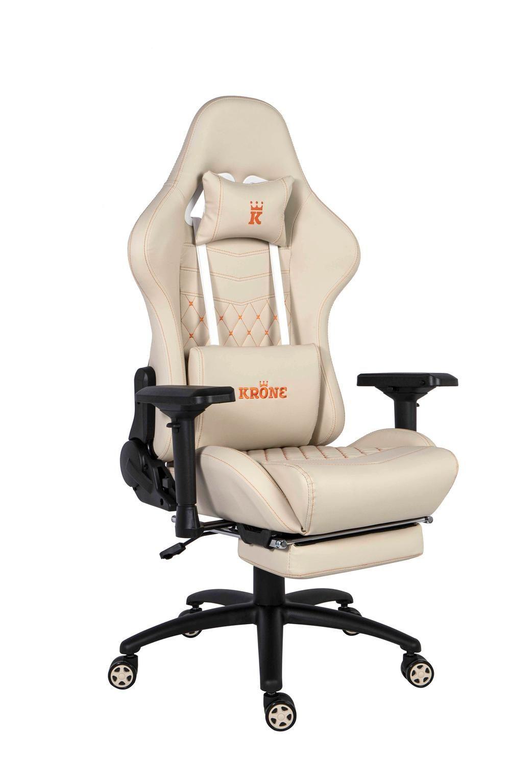 Silla Gamer Oficina Krone XL PRO Reclinable + Masaje + Apoyapiés-0