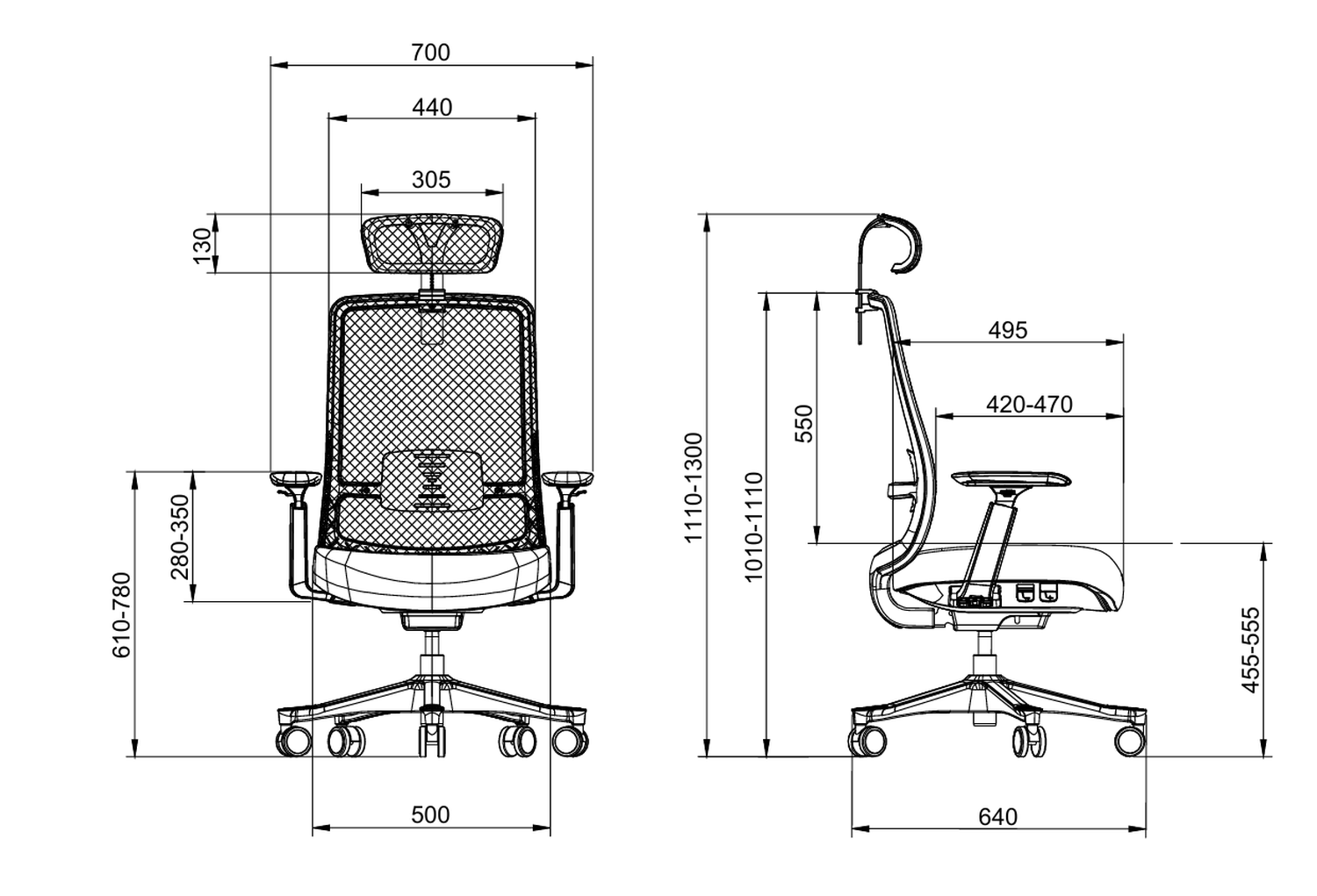 Silla Oficina Ejecutiva Ergonómica Krone Atenea Mesh-7