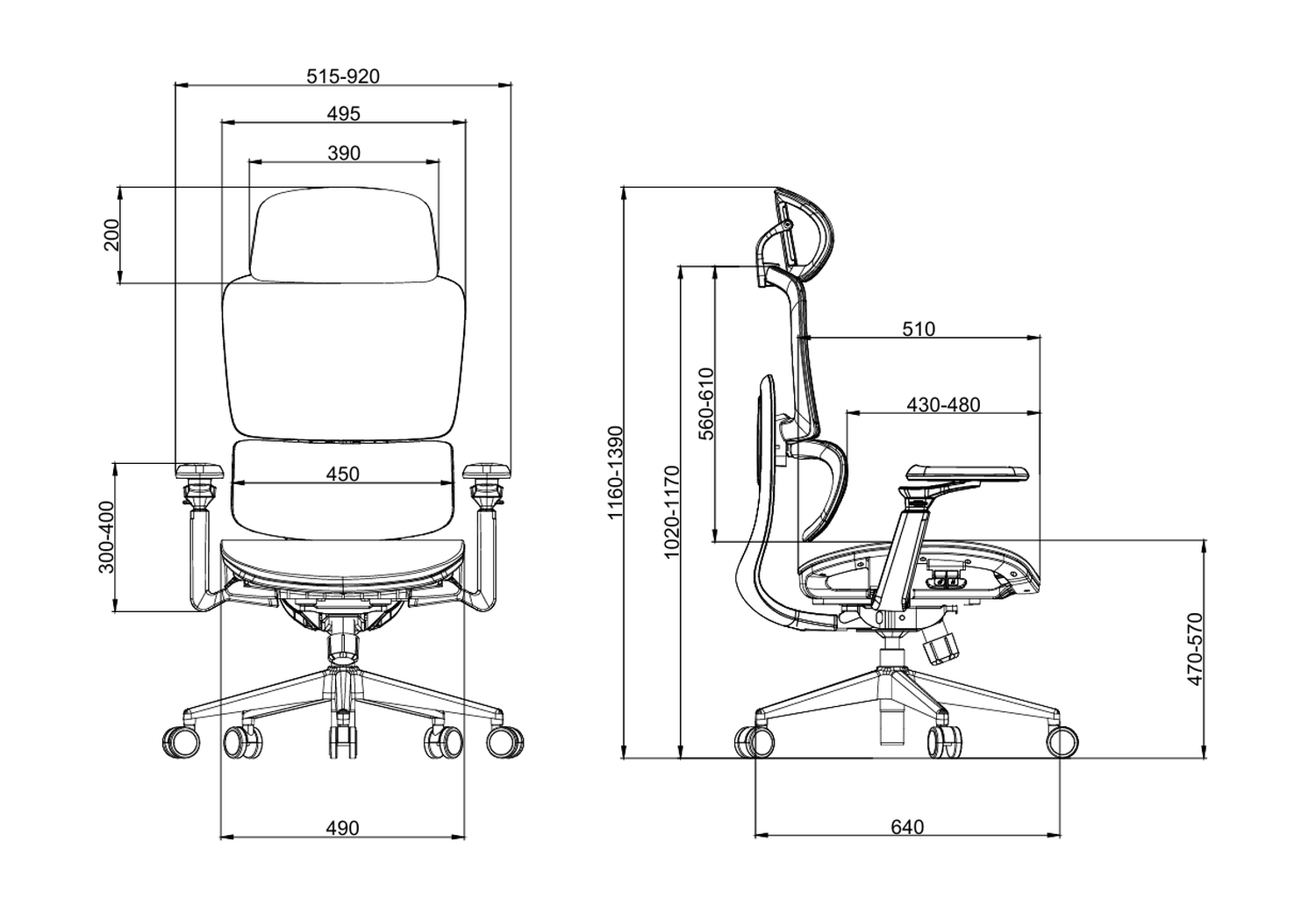 Silla Oficina Ejecutiva Ergonómica Krone Mesh Hades-7