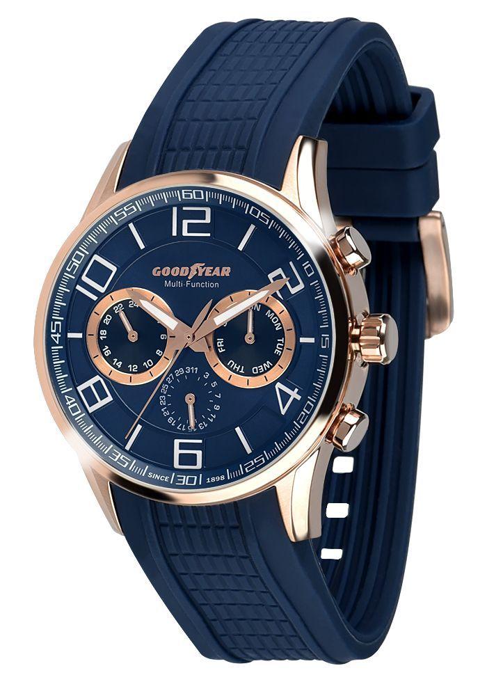 Reloj Multifunción Hombre Golden Blue Goodyear Watches-0