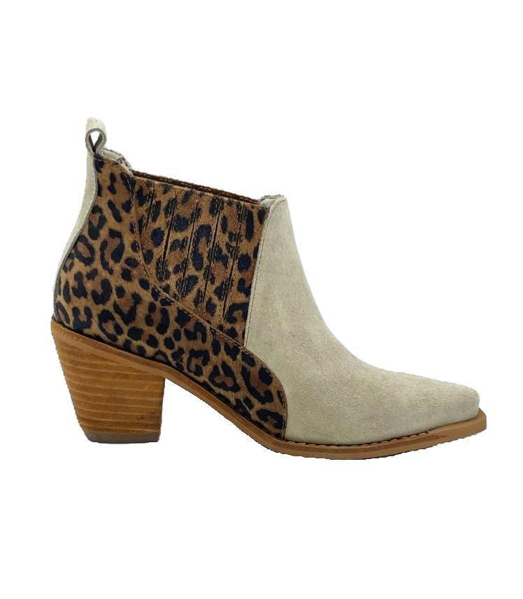 Botin Michelle Beige Print Pao Pecados-1
