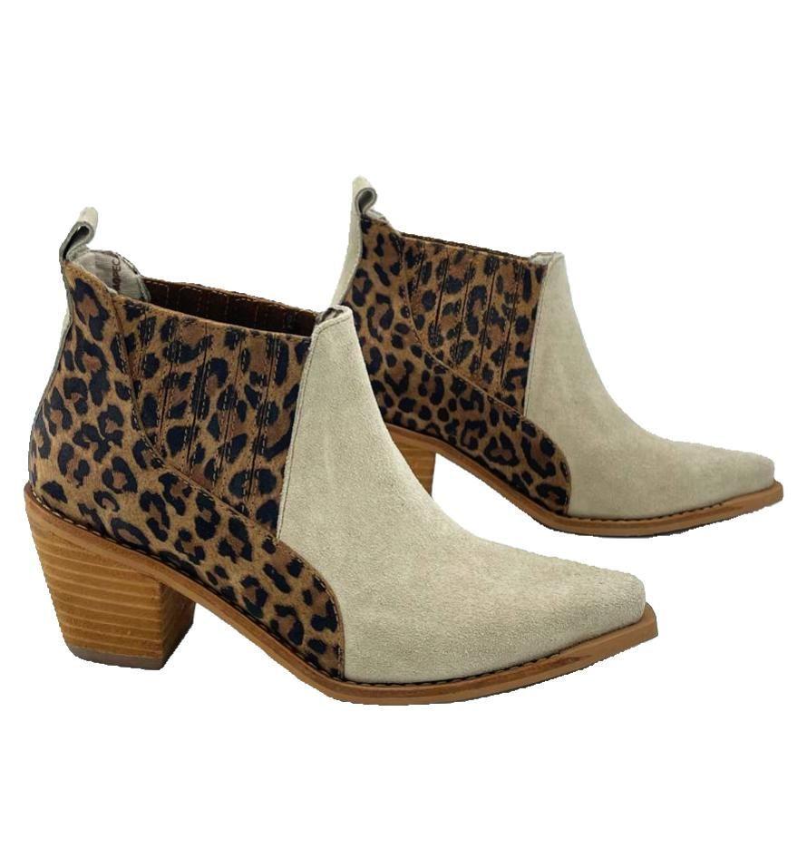 Botin Michelle Beige Print Pao Pecados-3