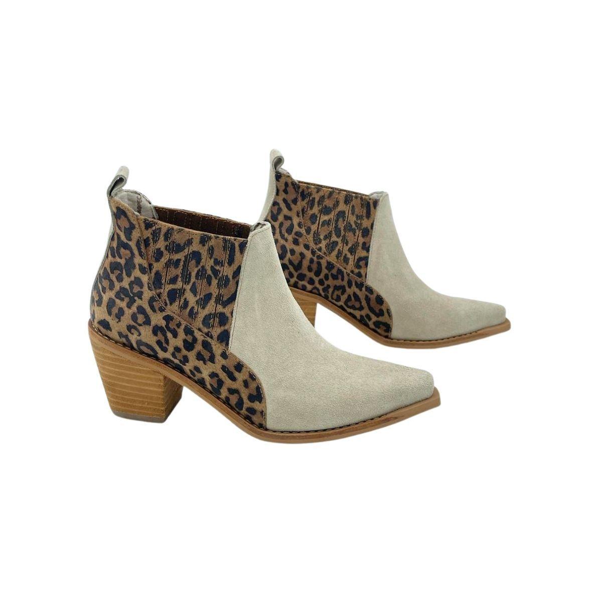 Botin Michelle Beige Print Pao Pecados-3