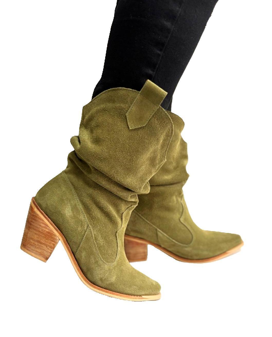 Bota Silvana Verde Pao Pecados-0