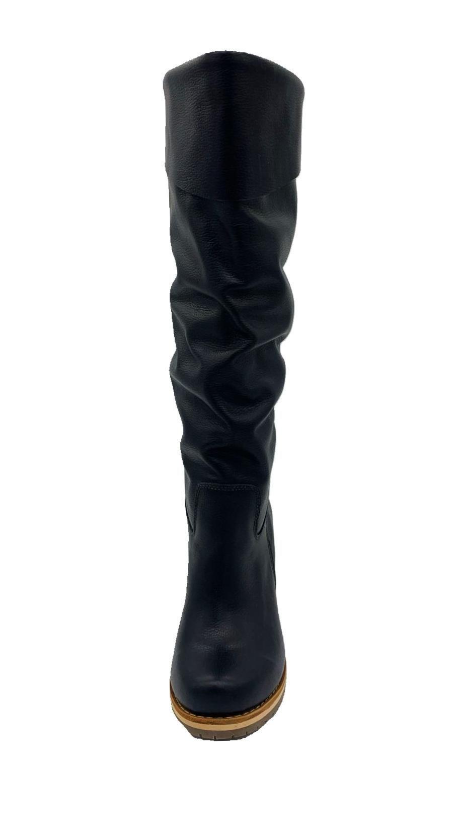 Bota Emily Negro Cuero Pao Pecados-3