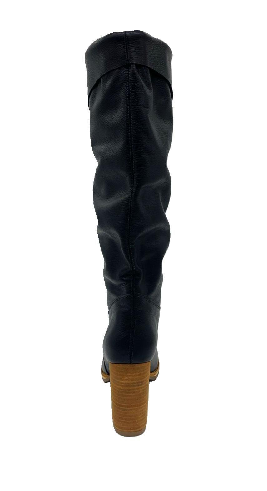 Bota Emily Negro Cuero Pao Pecados-4