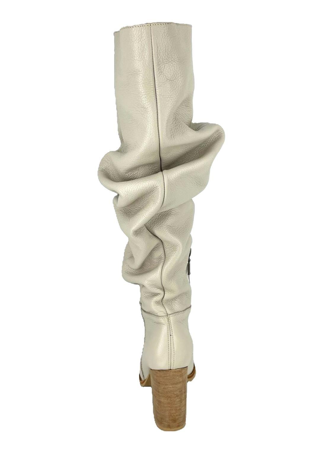 Bota Luciana Alta Beige Cuero Pao Pecados-4