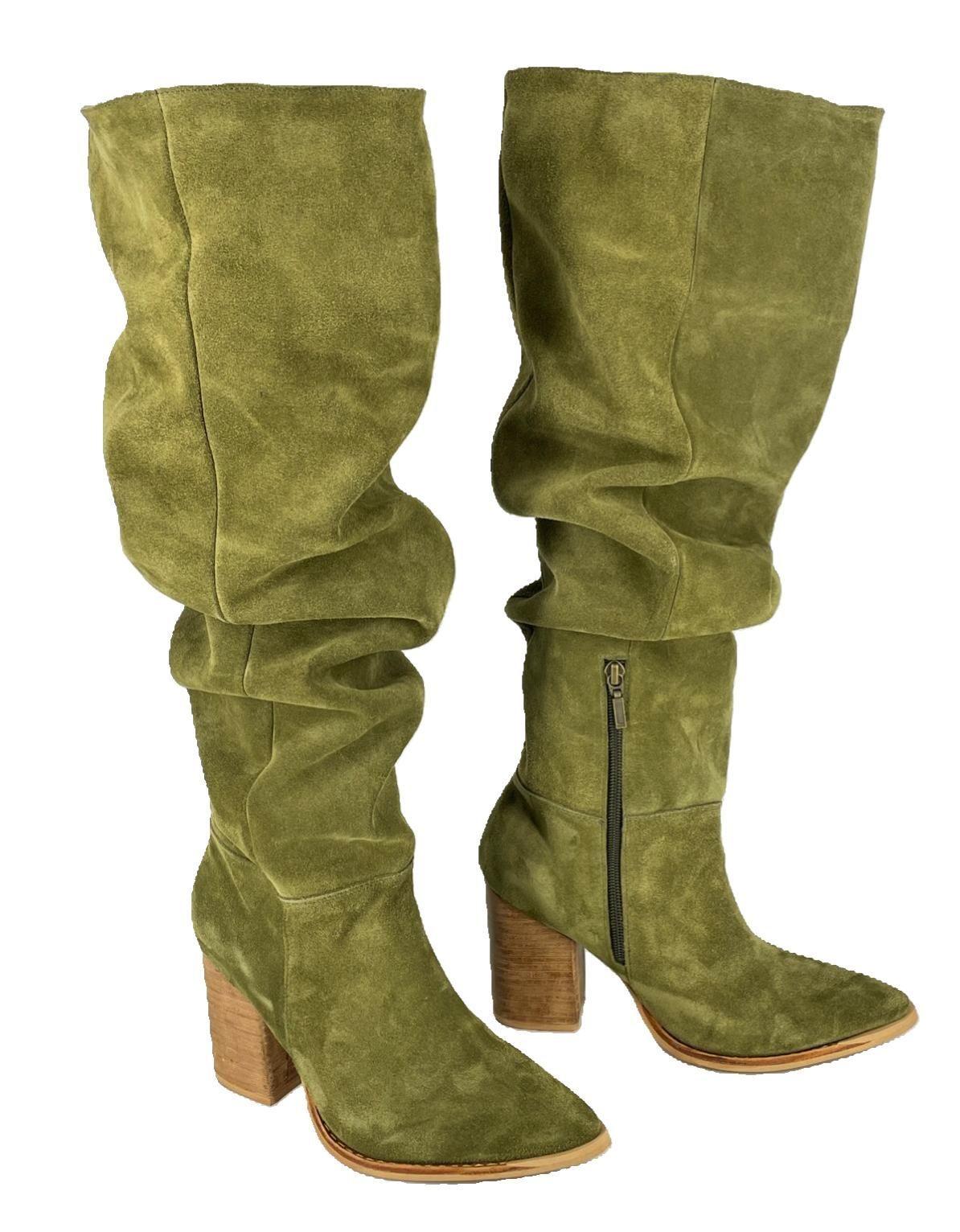 Bota Luciana Alta Verde Pao Pecados-2