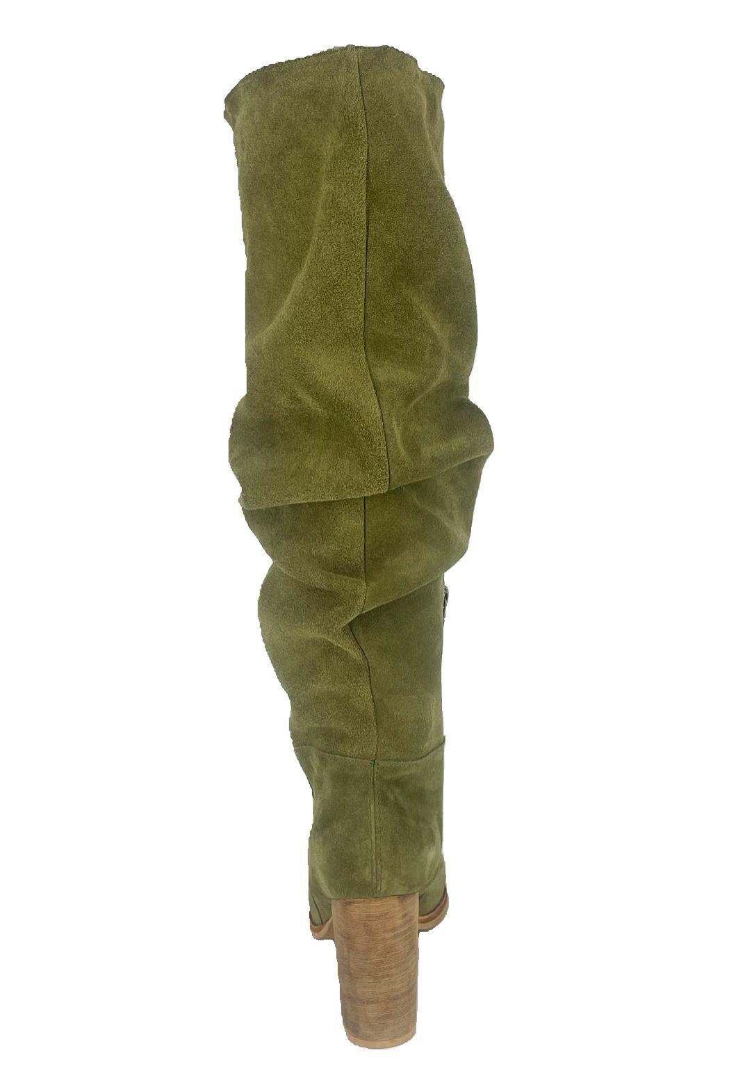 Bota Luciana Alta Verde Pao Pecados-4