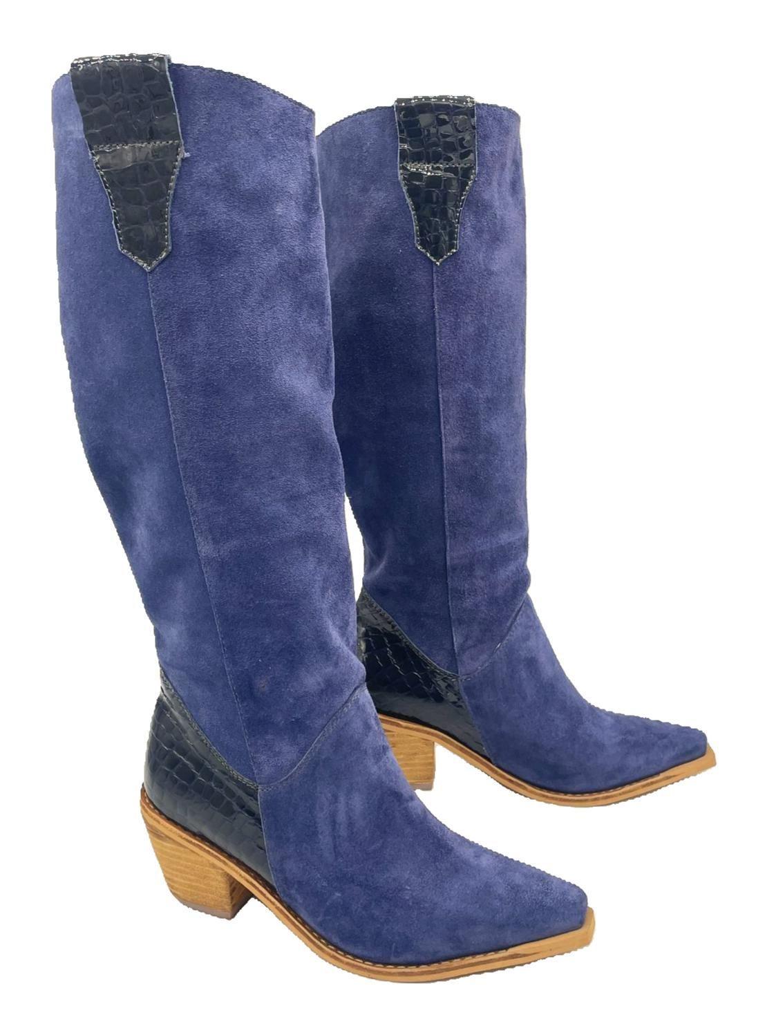 Bota Nagge Azul Talon Charol Pao Pecados-3