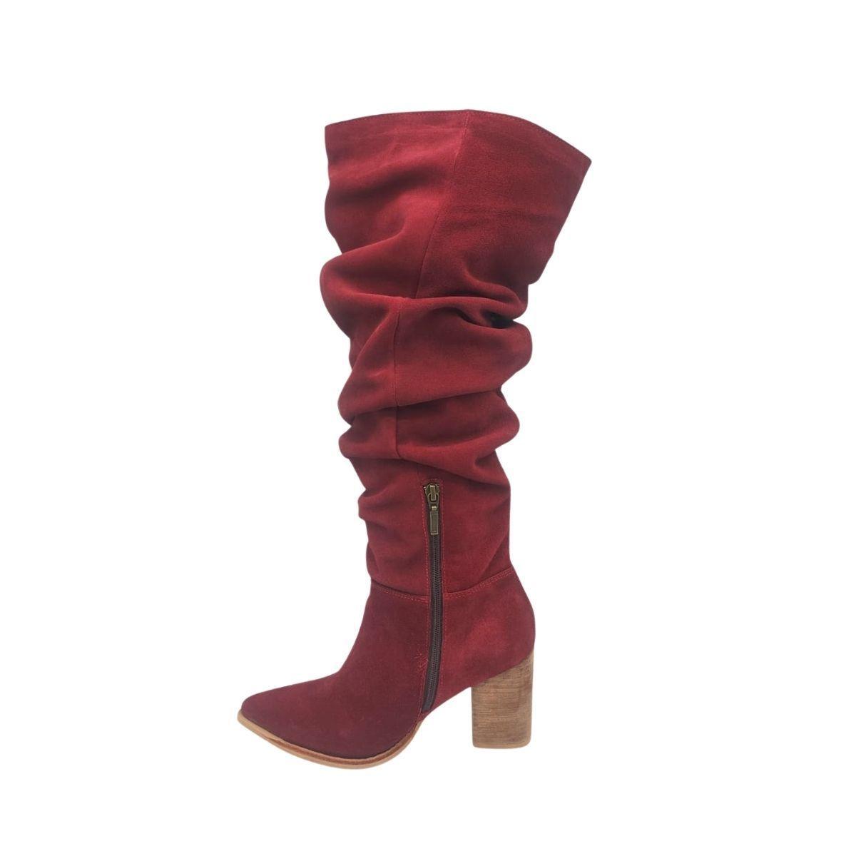 Bota Luciana Alta Burdeo Pao Pecados-2
