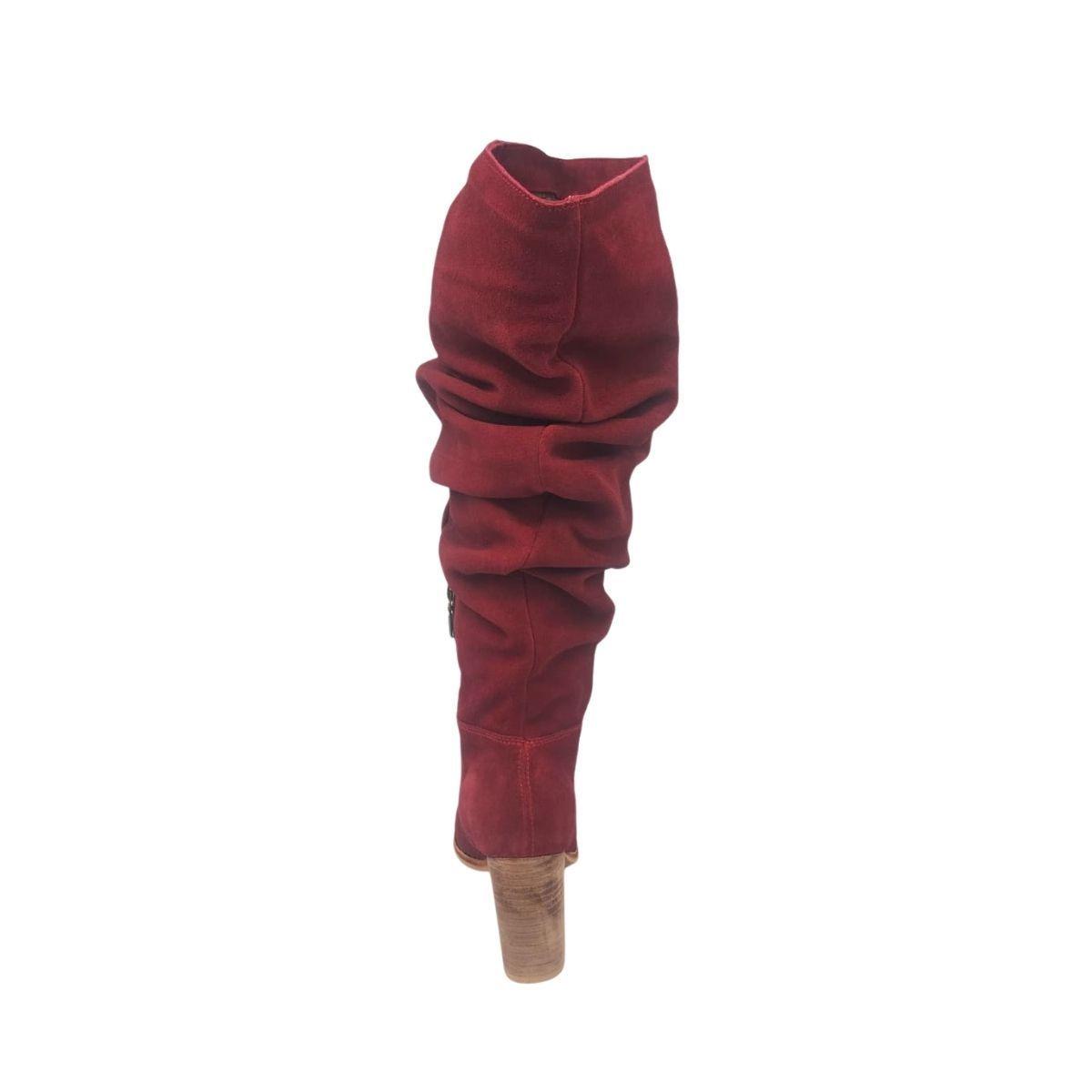 Bota Luciana Alta Burdeo Pao Pecados-5