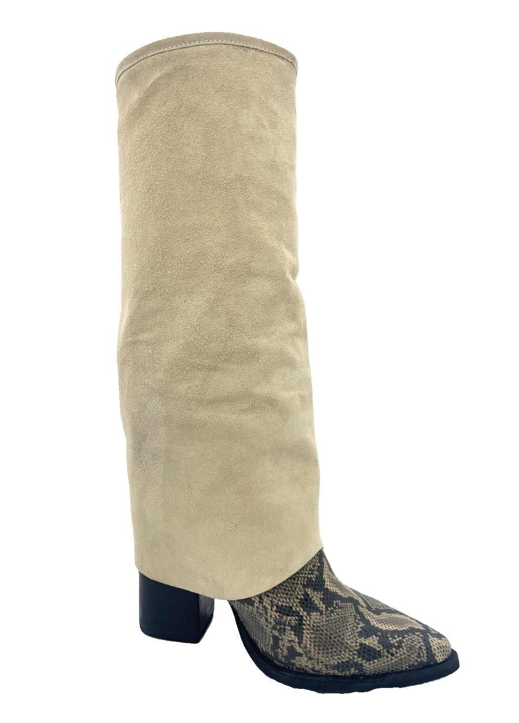Bota Augusta Beige Piton Pao Pecados-2