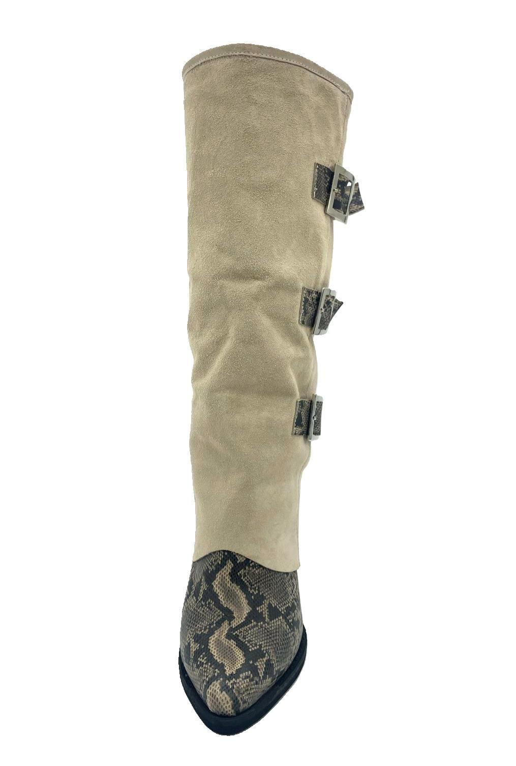Bota Augusta Beige Piton Pao Pecados-4