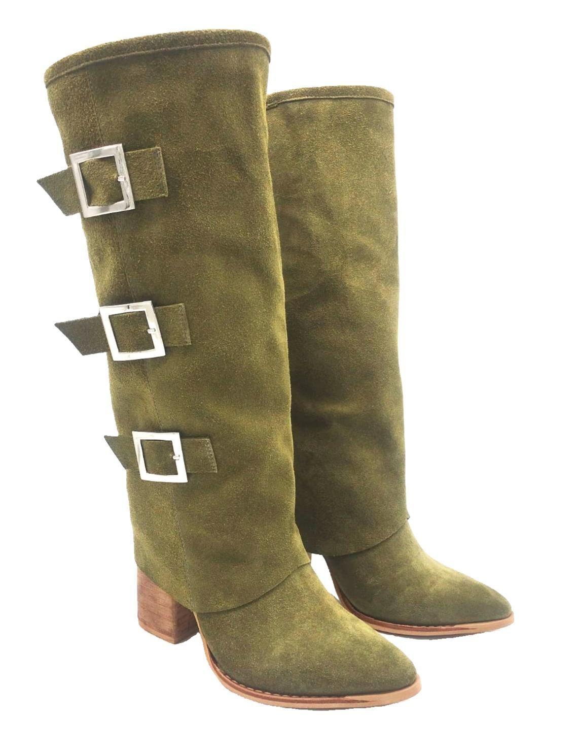 Bota Augusta Verde Pao Pecados-3