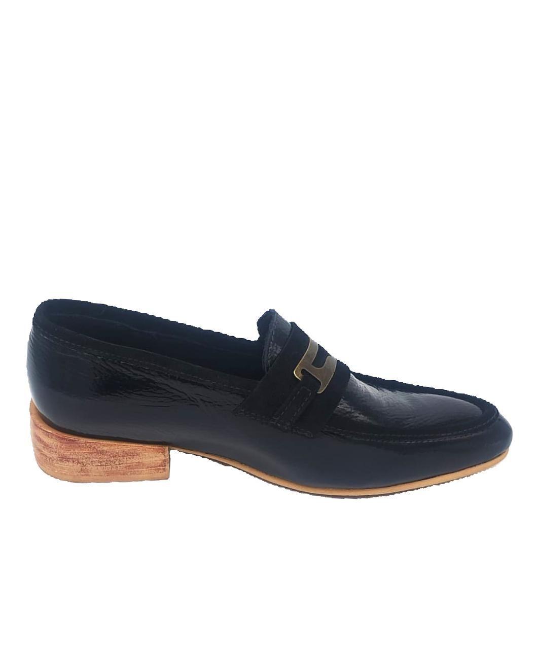 Mocasin Celica Negro Charol Pao Pecados-3