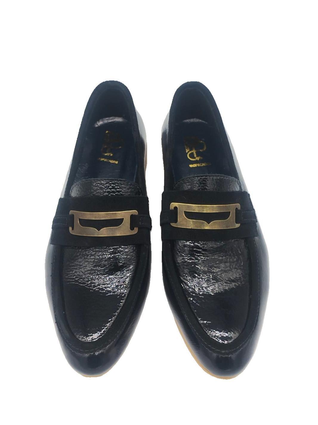Mocasin Celica Negro Charol Pao Pecados-6