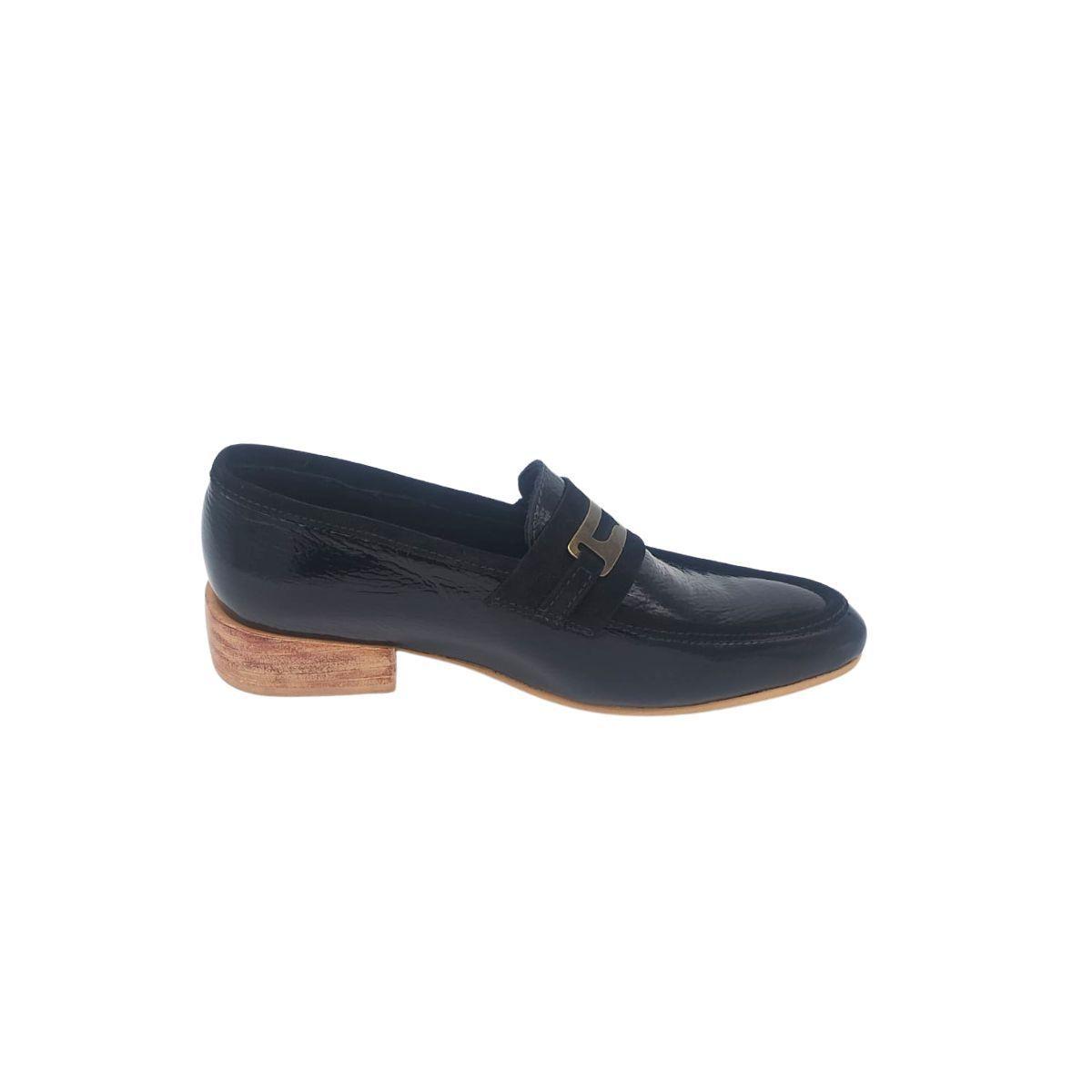 Mocasin Celica Negro Charol Pao Pecados-2