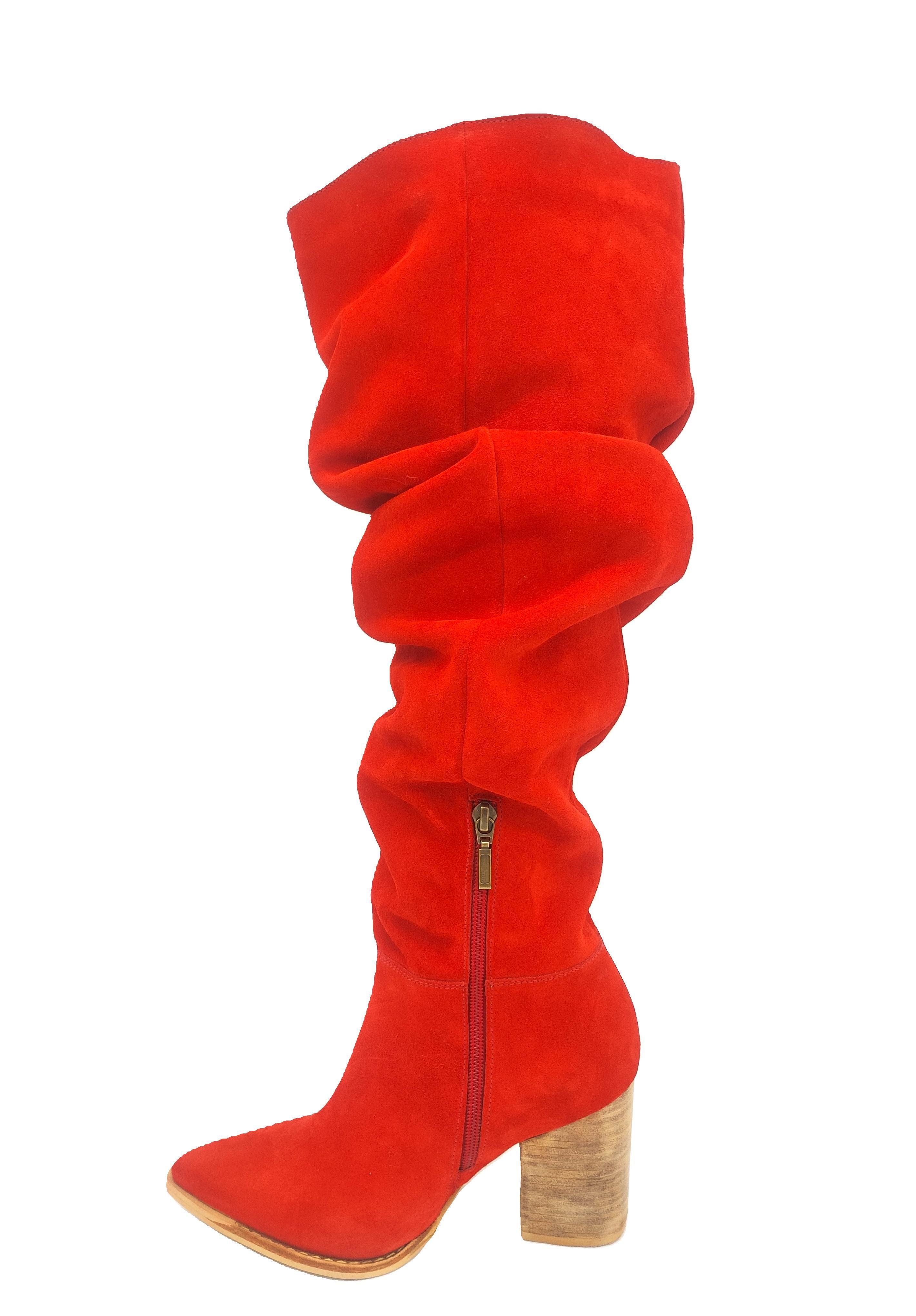 Bota Luciana Alta Rojo Pao Pecados-2
