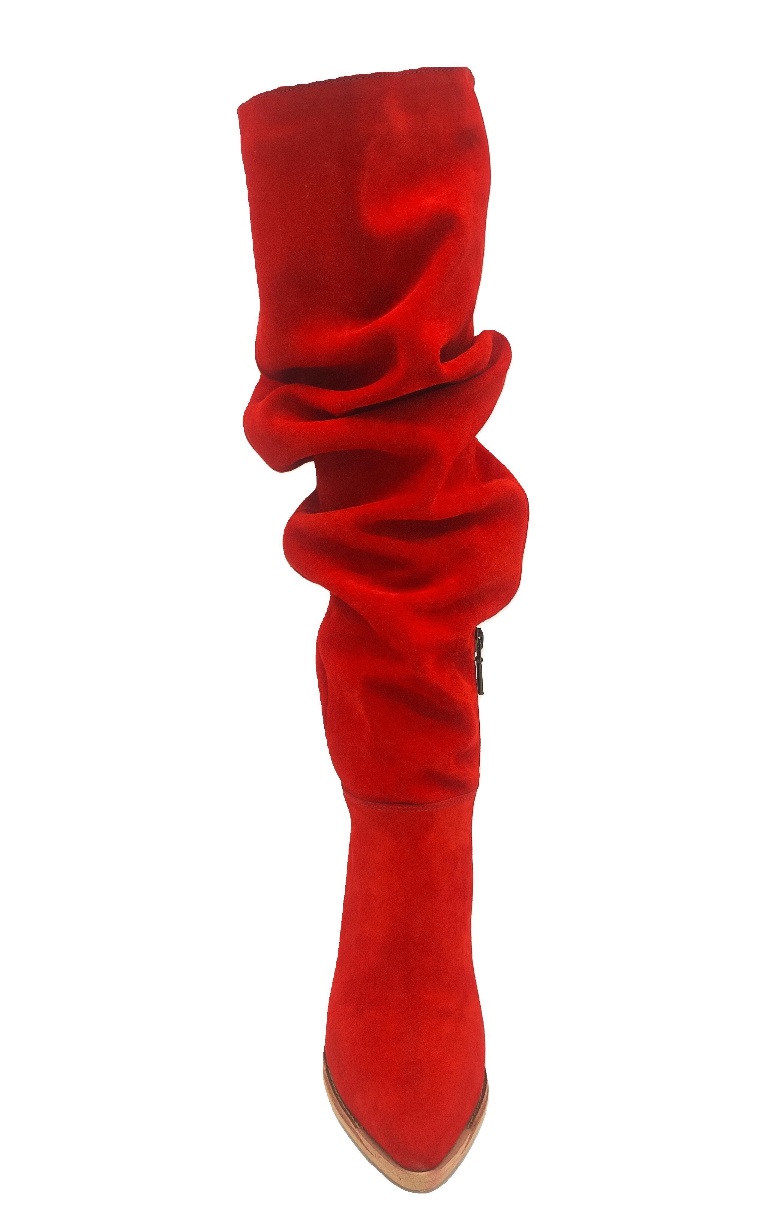 Bota Luciana Alta Rojo Pao Pecados-4