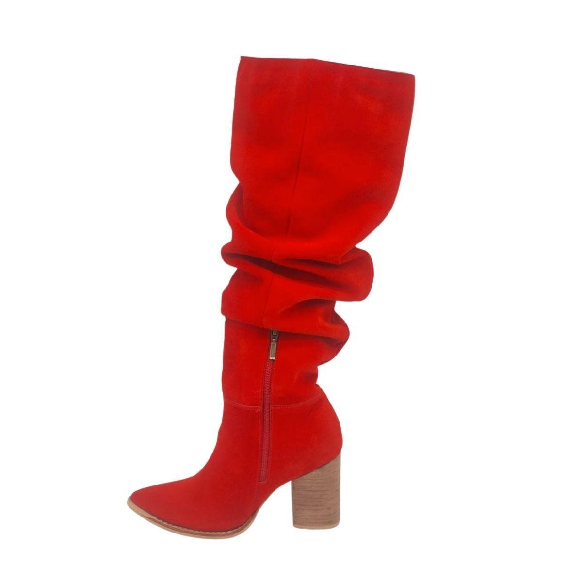 Bota Luciana Alta Rojo Pao Pecados-2