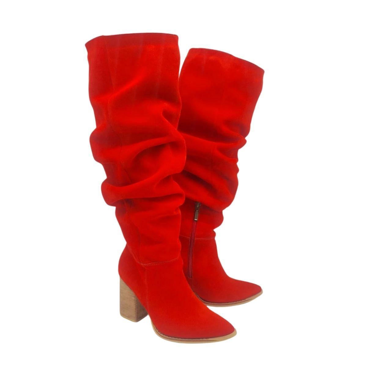 Bota Luciana Alta Rojo Pao Pecados-3