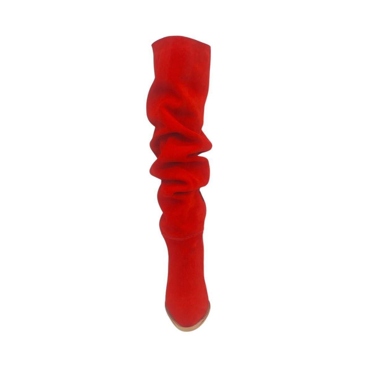 Bota Luciana Alta Rojo Pao Pecados-4