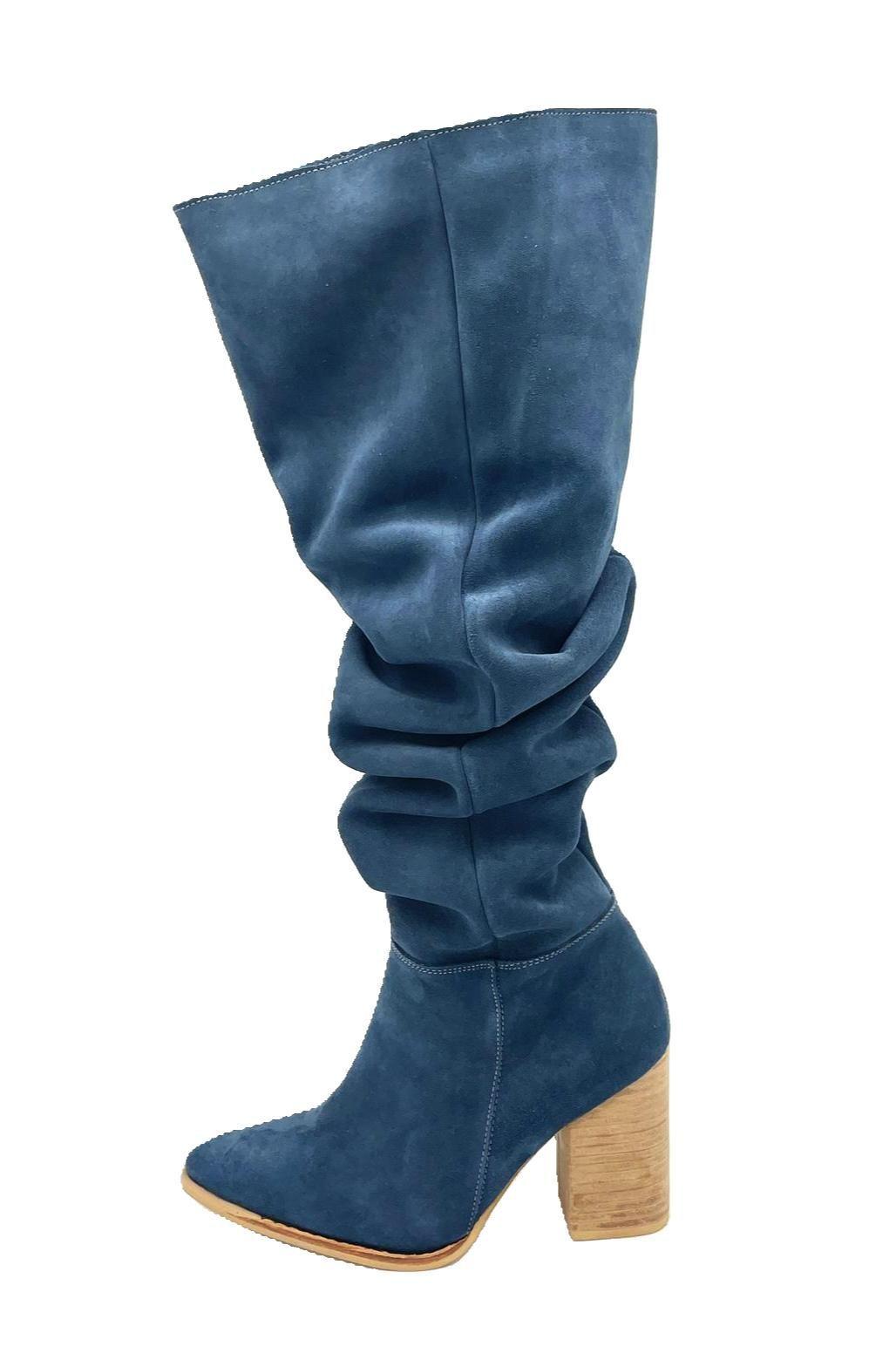 Bota Luciana Alta Azul Pao Pecados-0
