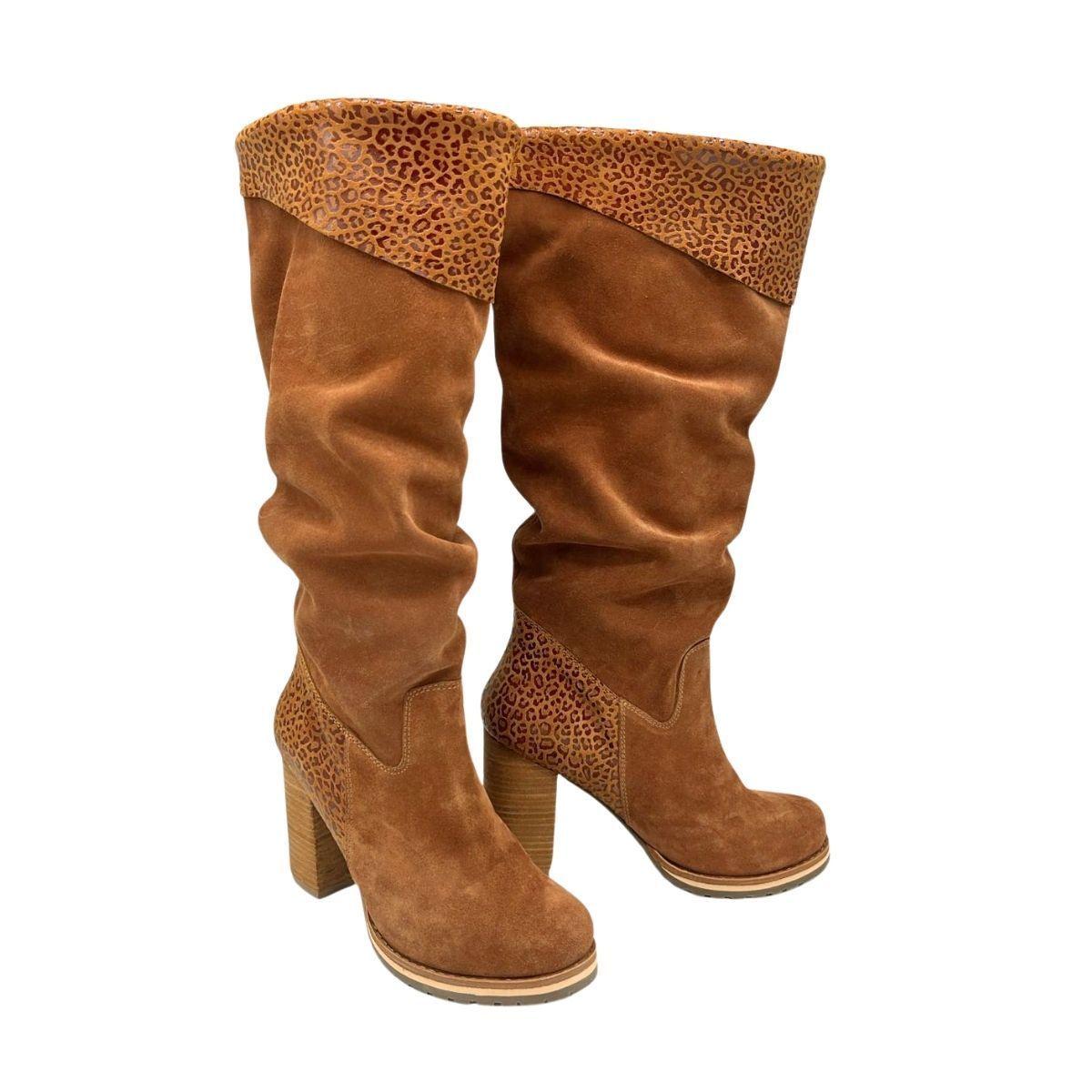 Bota Emily Camel Folia Pao Pecados-3