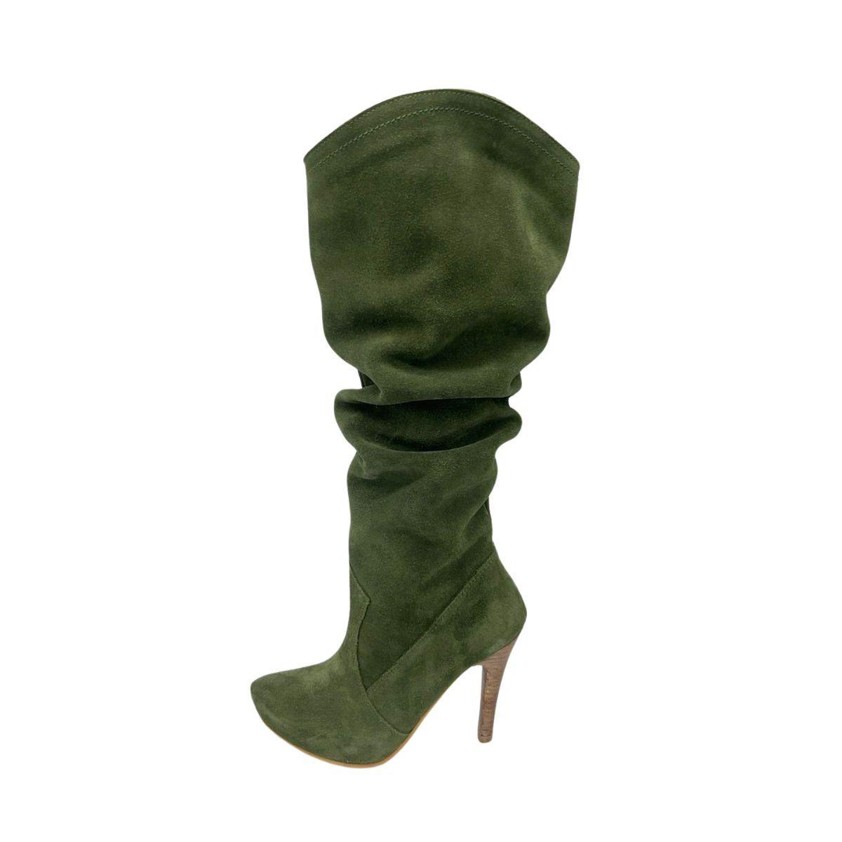 Bota Ange Alta Verde Pao Pecados-2