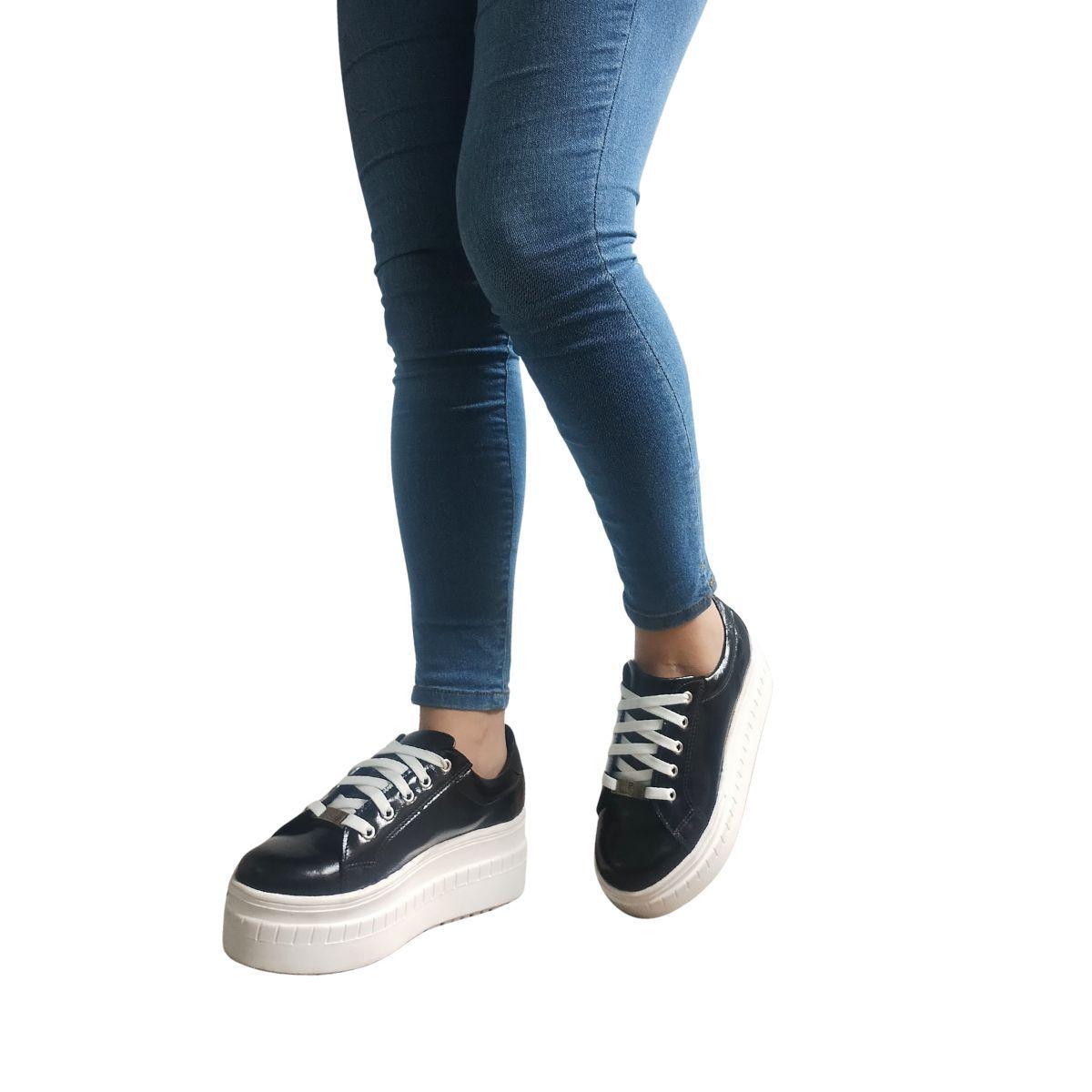 Zapatilla Antonella Negro Charol Pao Pecados-6