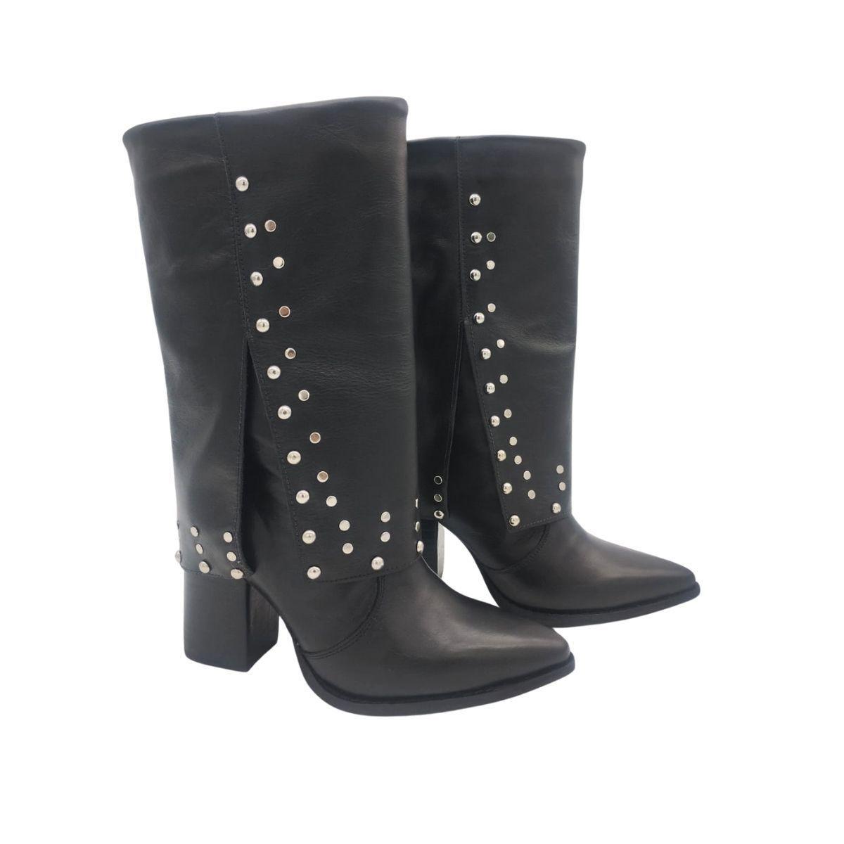 Bota Fiera Negro Taco Negro Pao Pecados-3