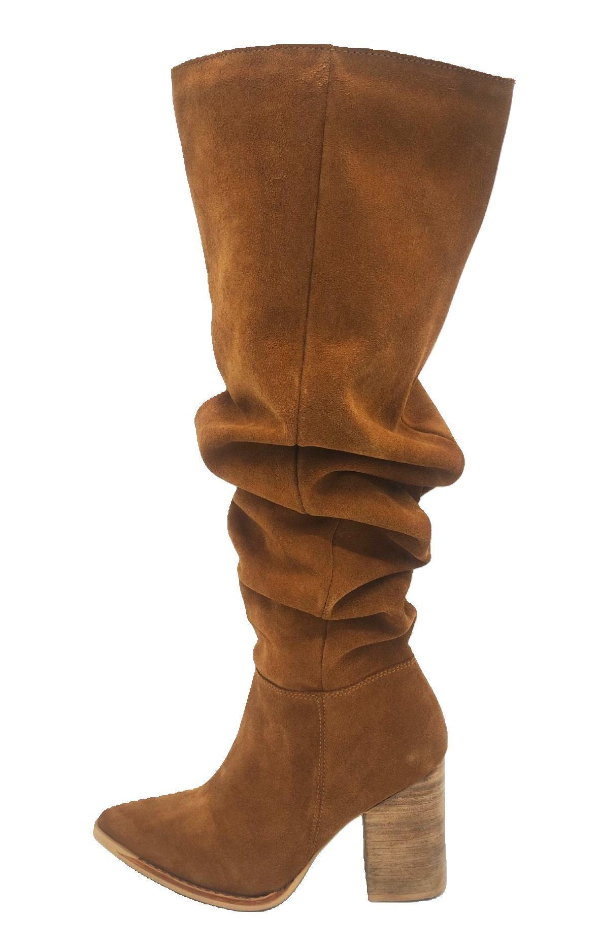 Bota Luciana Alta Camel Pao Pecados-0