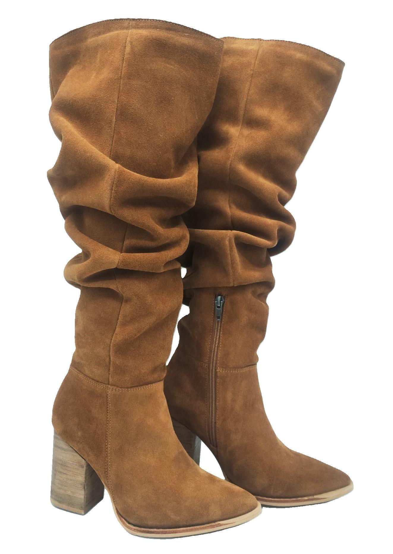 Bota Luciana Alta Camel Pao Pecados-2