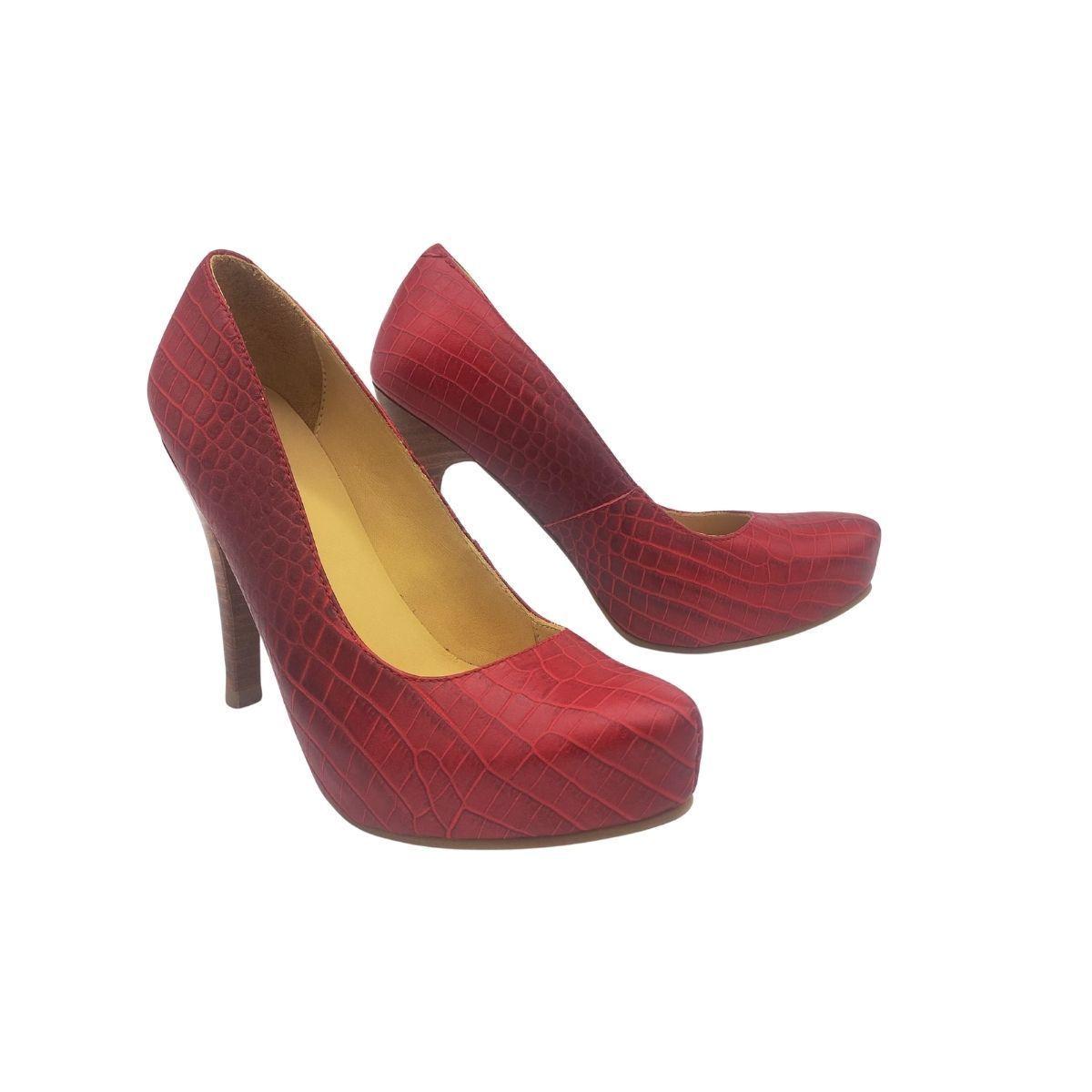 Stiletto Maria Rojo Croco Pao Pecados-3