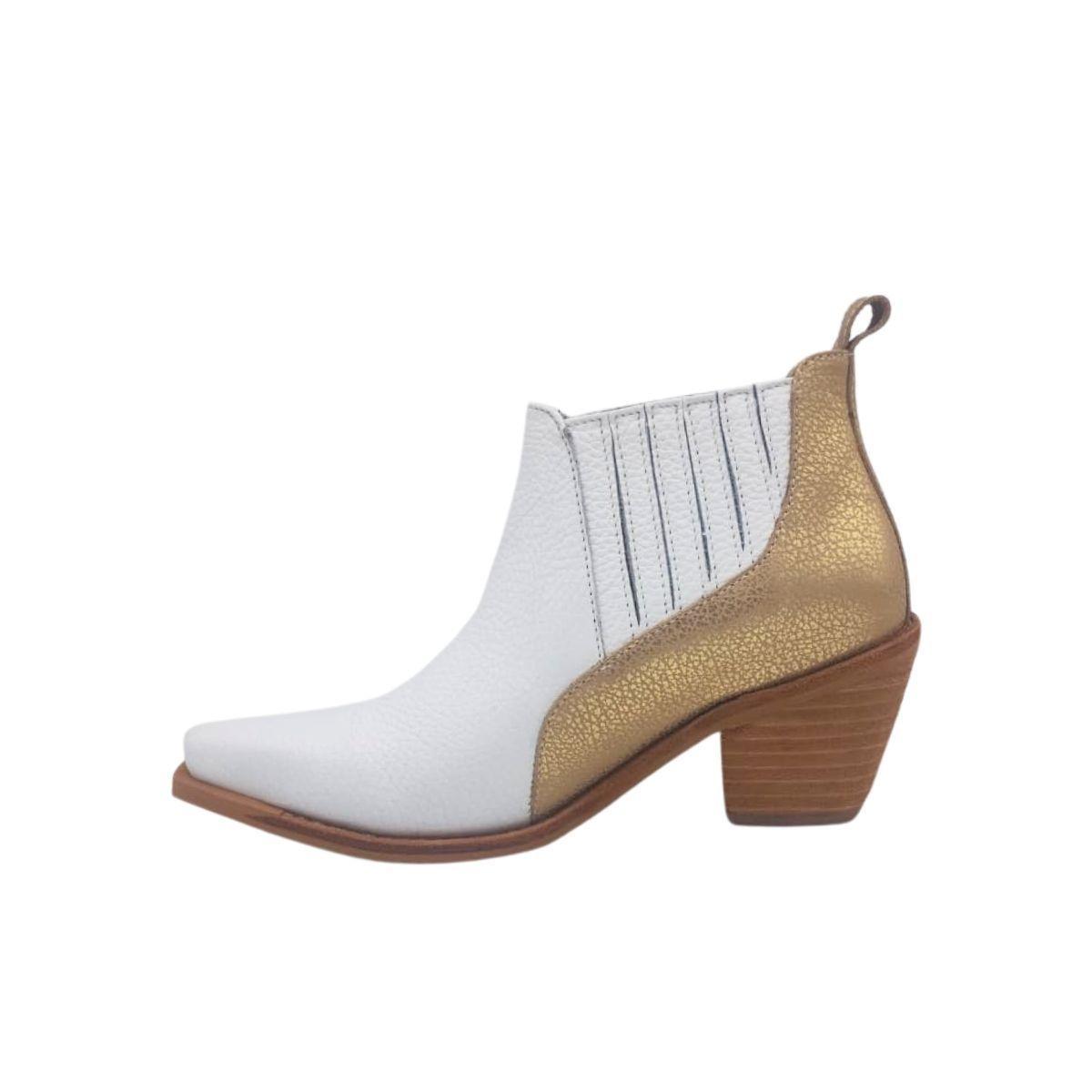 Botin Michelle Blanco Oro Pao Pecados-2
