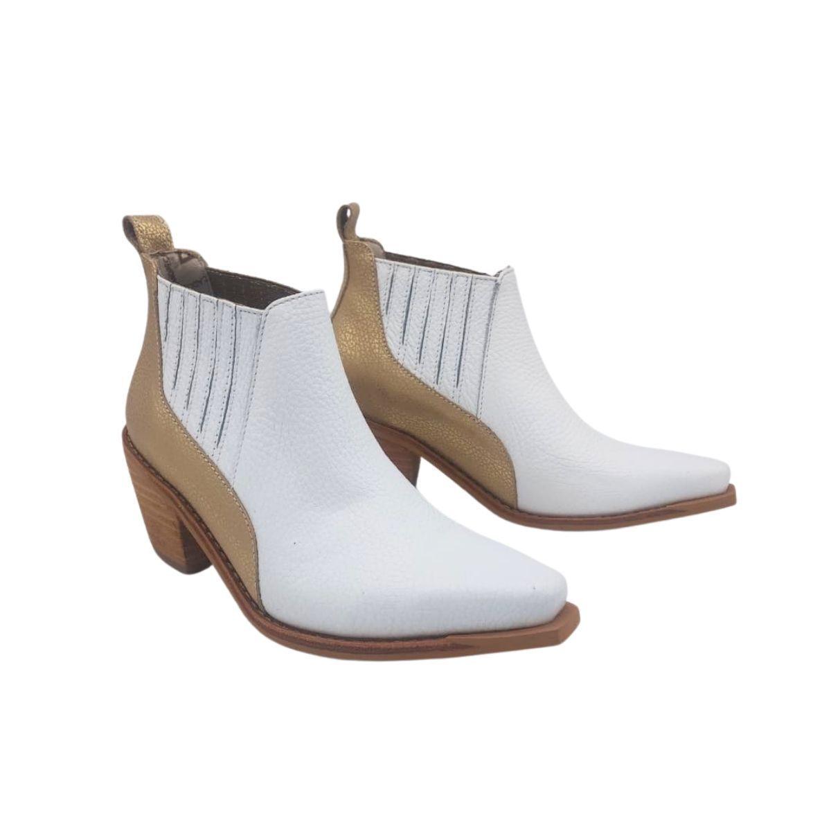 Botin Michelle Blanco Oro Pao Pecados-3