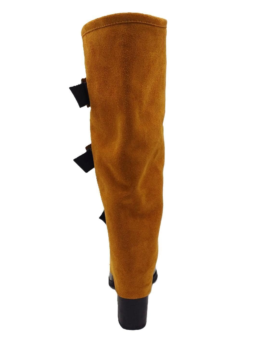 Bota Augusta Camel Negro Charol Pao Pecados-3