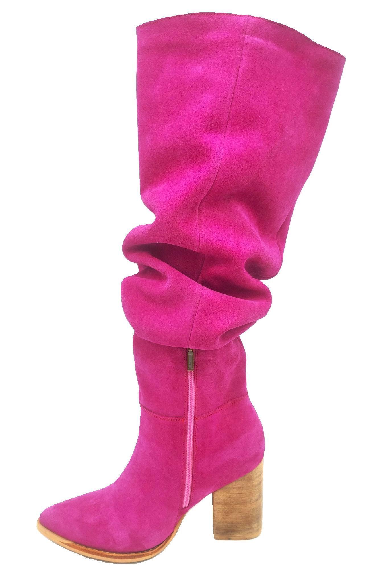 Bota Luciana Alta Fucsia Pao Pecados-2