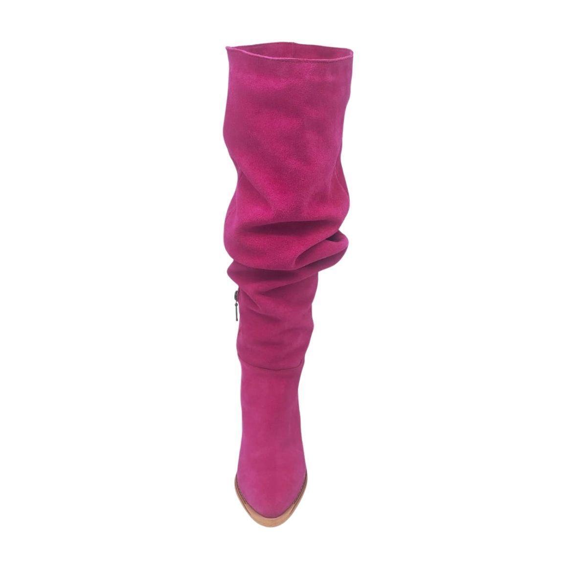 Bota Luciana Alta Fucsia Pao Pecados-4