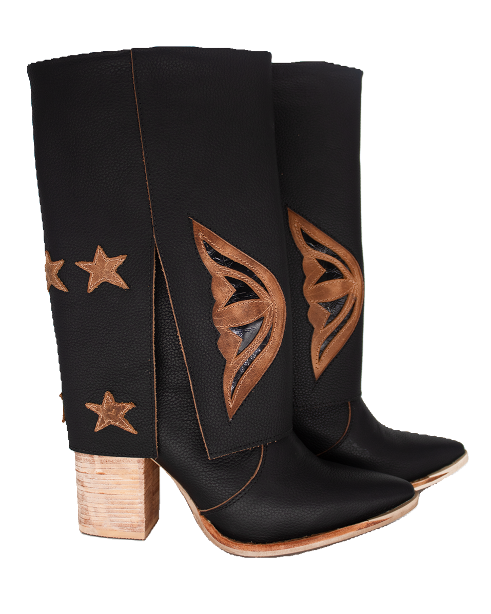 Bota Fiera Negro Mariposa Pao Pecados-2