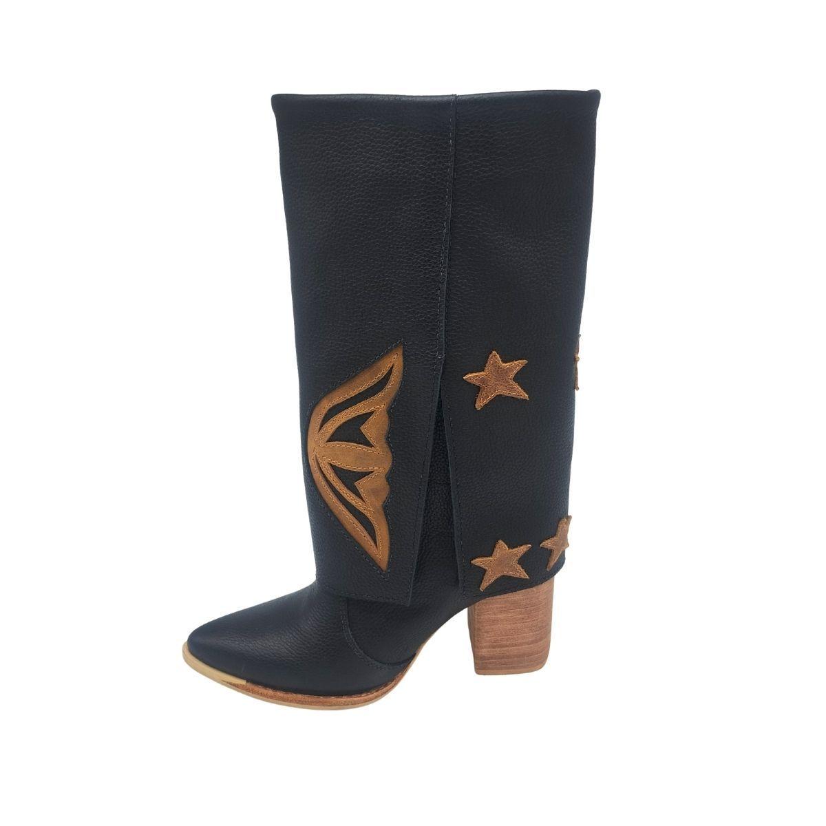 Bota Fiera Negro Mariposa Pao Pecados-2