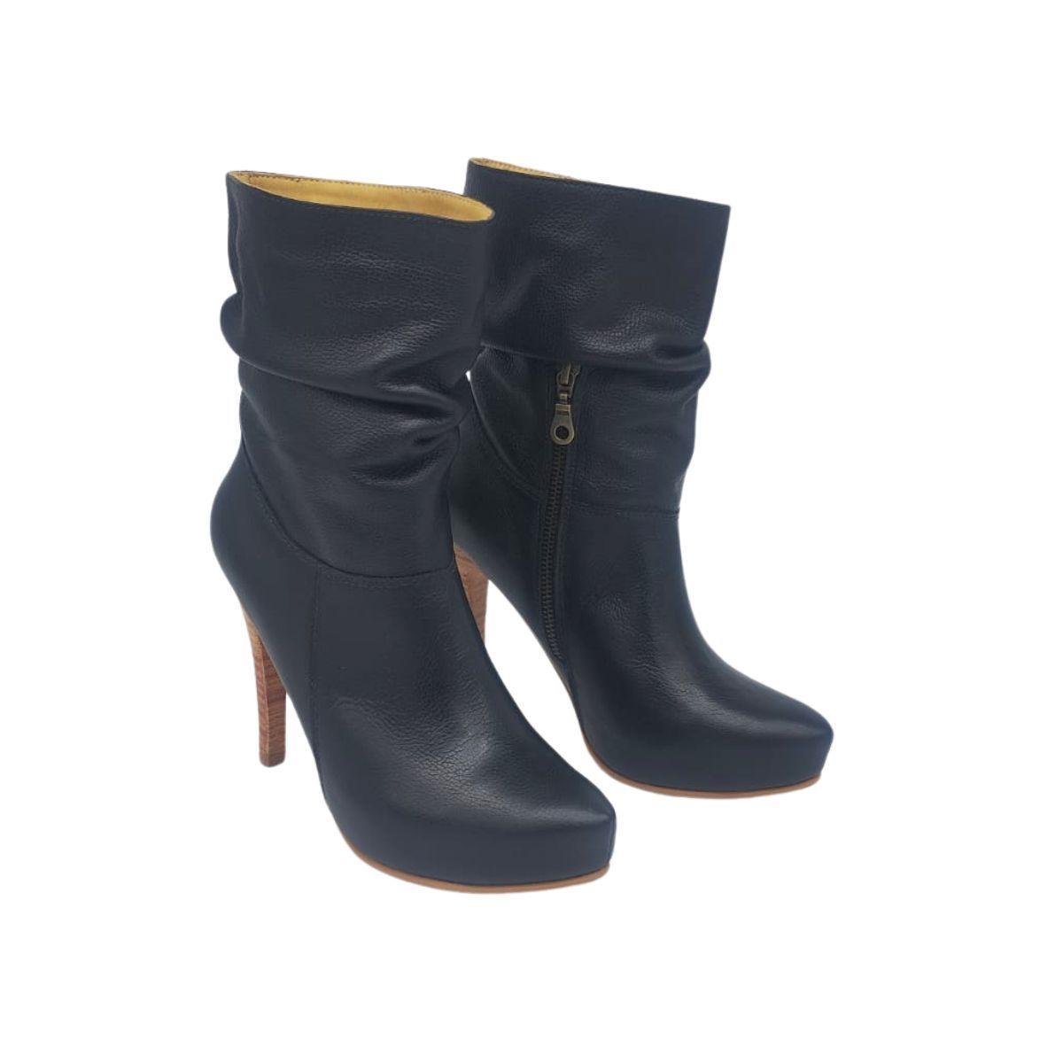 Botin Vilma Negro Cuero Pao Pecados-3
