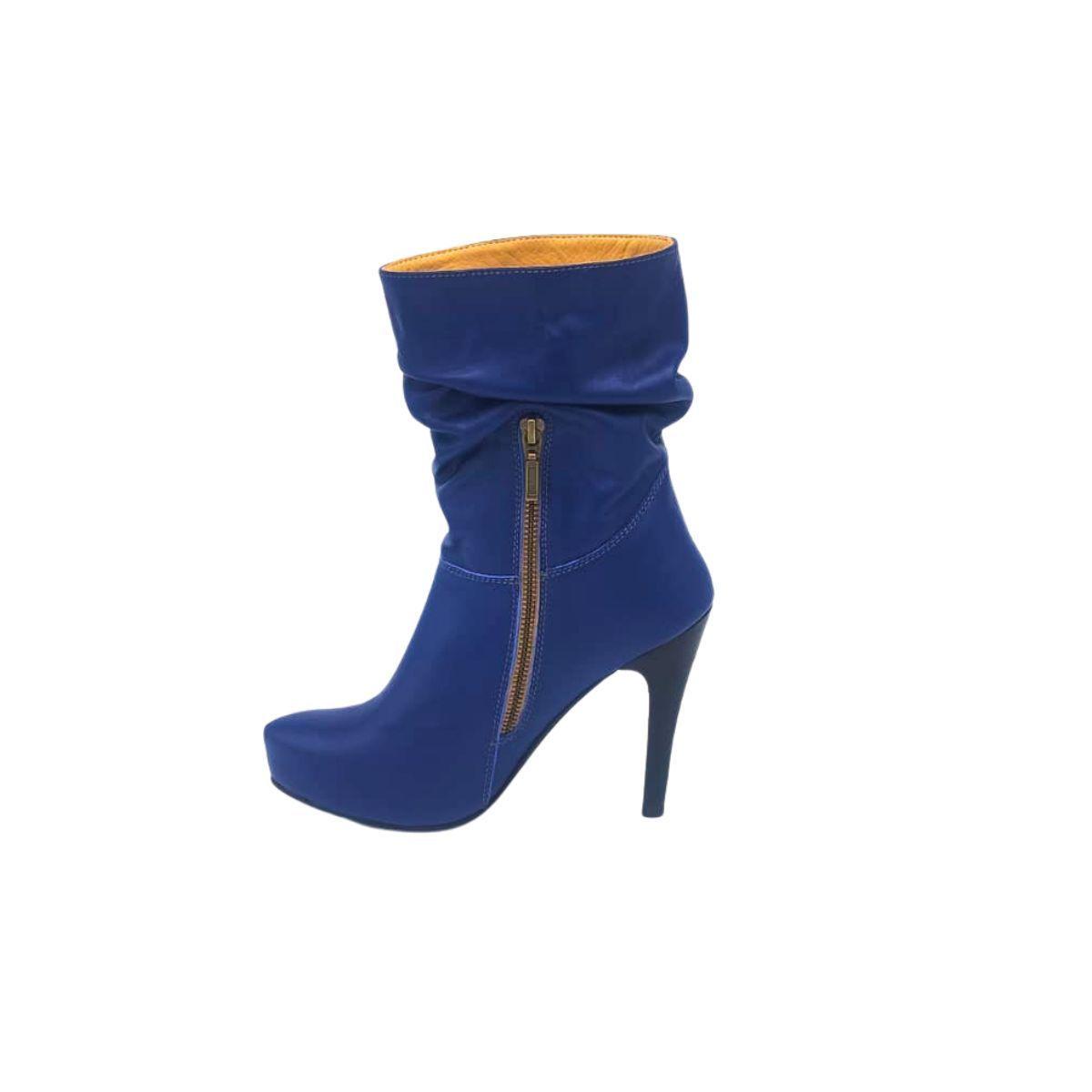 Bota Vilma Azul Cuero Pao Pecados-2
