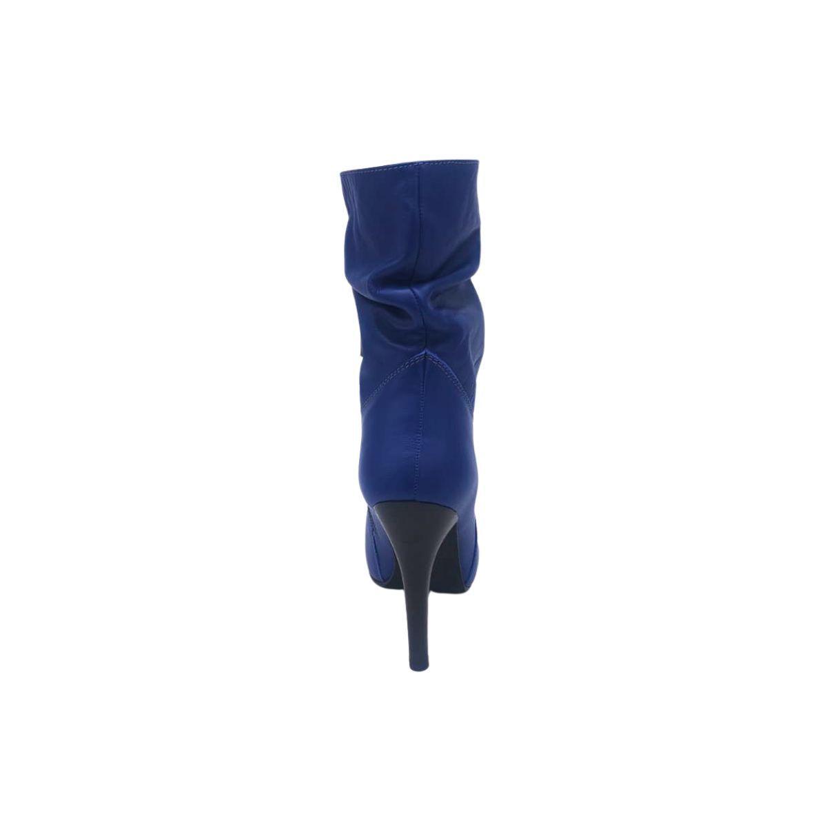 Bota Vilma Azul Cuero Pao Pecados-5