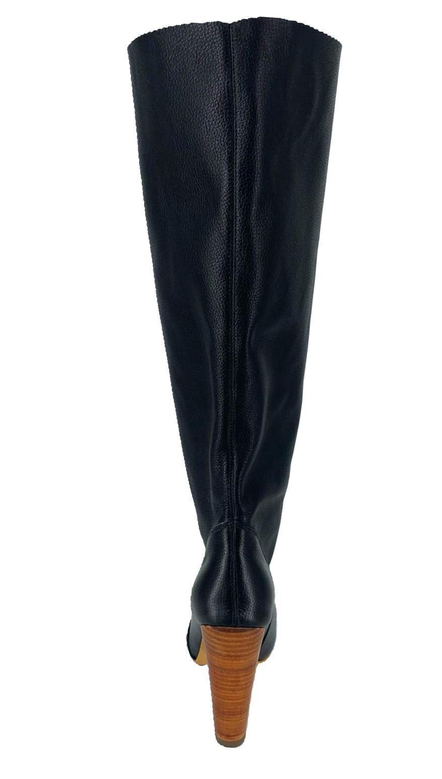 Bota Ange Negro Cuero Pao Pecados-4